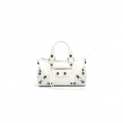 BALENCIAGA LE CAGOLE SHOULDER BAG IN WHITE 7856900GT3Z8122 (19.8*14*11.9cm)